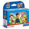 Clementoni Paw Patrol-6 Pezzi Bambini 2 Anni, Cartoni Animati, Puzzle Cubi, Made