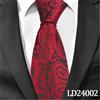 Cravatta uomo paisley floreale larghezza 8 cm tessuto poliestere lunghezza 145 c
