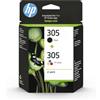 HP 2 Cartucce Originali 305 Nero E Tricromia per Deskjet 2700 4100 Envy 6020 6420..