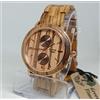 Green Time OROLOGIO UOMO LEGNO ZEBRANO GREEN TIME APPLE DATARIO CASSA 40mm BRACCIALE LEGNO
