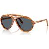 Persol 0202S Senna Edition 57 960/R5 Occhiali da Sole Marrone Striato/Blu