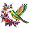 Colibrì 3D Wall Art Decorazione Metallo Vibrante 11,8 x 10,5 Pollici Leggero
