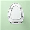 Sedile Wc Soft Close Facile da Pulire Copriwater Bianco Plastica