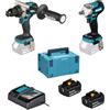 MAKITA ZESTAW COMBO 18V DLX2590TJ (DHP492, DTW300) 2x5,0Ah