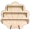 Espositore Conchiglia Tre Piani Scallopato Espositore Dolci in Legno