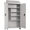 Prometal Armadio Portascope PRATIKO 60x40x179 cm Metallo Grigio 2 Ante + Tetto Inclinato