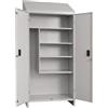 Prometal Armadio Portascope PRATIKO 100x40x179 cm Metallo Grigio 2 Ante + Tetto Inclinato