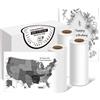 ORGBRO Etichette Adesive Personalizzate 80 mm × 3 m Etichette Autoadesiva per Stampante