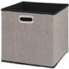 FORNOR Cubo portaoggetti PP nero maculato 31 x 31 x 31 cm