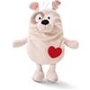 NICI Borsa dell'acqua calda Cane 300ml 34cm beige - Sostenibile, 2 in 1 - Peluche morbido e accogliente e scaldino per letto per ragazze e ragazzi