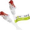 Goobay 92761 Cavo di rete Lan CAT 6 per Gigabit Ethernet S-FTP Cavo patch a doppia schermatura con spina RJ45, 5 m, bianco
