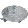 Louis Moulin Carrello Sottovaso in Alluminio Rotondo Ø 30 cm, Supporto Piante Carico Pesante fino a 130 kg, Antiruggine e Antiscivolo, 4 Ruote con Freno, Interno ed Esterno