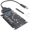 No M.2 NGFF Convertitore Adattatore da MSATA a USB 3.0 Scheda Lettore con Cavo9396