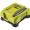 Ryobi Caricabatterie Rapido Originale 36V MAX POWER 6A, Compatibile con Tutte le Batterie Ryobi 36V MAX POWER, Indicatore LED Stato Carica, Raffreddamento Attivo, RY36C60A