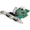 StarTech.com Scheda Seriale PCI Express con 2 Porte, Controller PCIe RS232, 16950 UART, Scheda Seriale di Espansione DB9 a Profilo Basso/Completo, Compatibile Windows e Linux (PEX2S953)