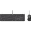 Logitech Business Logitech Signature Slim Wired Combo MK620 for Business, mouse ottico con cavo, tastiera standard, USB-C plug-and-play, Windows/Mac/Chrome/PC/laptop - Grafite - QWERTY