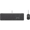 Logitech Signature Slim Wired Combo MK620 for Business, mouse ottico con cavo, tastiera standard, USB-C plug-and-play, Windows/Mac/Chrome/PC/laptop - Grafite - QWERTY