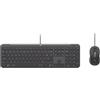 Logitech Signature Slim Wired Combo MK620 for Business, mouse ottico con cavo, tastiera standard, USB-C plug-and-play, Windows/Mac/Chrome/PC/laptop - Grafite - AZERTY