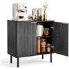 VEVOR Armadietto Portaoggetti da Salotto con 2 Ripiani, Credenza Mobile Contenitore in Stile Medievale per Soggiorno, Mobiletto Portaoggetti 80 x 37,5 x 80 cm Capacità di Carico del Tavolo 30 kg