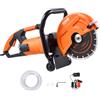 VEVOR Troncatrice Circolare Elettrica per Cemento, Velocità vuoto 4800 giri/min, Profondità Taglio 89 mm Troncatrice a Disco Bagnato/Asciutto Include Linea dell'Acqua, Pompa Lama, per Pietra, Mattoni