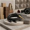 Cavo di collegamento audio per Senhai HD580 HD600 HD650 HD565 HD58X nero PVC