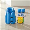 Giubbotto Nuoto Bambini Collo Alto Giacca Galleggiante Bambini Apertura