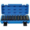 Laser Tools Set Di Chiavi A Bussola Profonde Metriche Da 1/2" D 10 Pezzi Bi-Hex 12pt 7041
