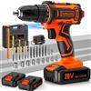 FAHEFANA Trapano Avvitatore a Batteria 20V 2 Batterie 2.0Ah Max 42Nm 25+1 Impostazione