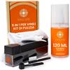 SPINCARE Kit Pulizia Vinili 5 in 1 Kit Pulizia Vinile con Spazzola in Velluto e Copertura