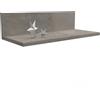 MaMa Store Mensola Ripiano 50cm a L da Muro, Cemento Chiaro, 50CM x EMqp