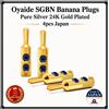 Oyaide Spine a banana Oyaide SGBN argento puro placcato oro 24 carati 4 pezzi Giappone