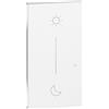 Bticino KW41M2 Cover con Simbolo Notte&Giorno, Serie Living Now, da Applicare su Comando Scenario Wireless (Art. K4574CW), Cover Illuminabile, 2 Moduli, Colore Bianco