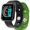 Celly Smartband Trainer 2 Cinturini Inclusi Nero e Verde Smartwatch Garanzia