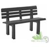PANCHINA RESINA GENZIANA ANTRACITE 110X52XH 71 CM ESTERNO GIARDINO MODERNA