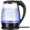 LEHMANN LHOEK-2220C - Bollitore elettrico in vetro, 2 l, 2200 W, bollitore elett