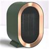 Termoventilatore Ceramico 1200W Bagno Stufetta Verde Anti Ribaltamento 2 Potenze