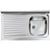 AMBRA WATER Lavello Cucina da Appoggio CM.100 x 50 Vasca Destra Profondità 15 HID