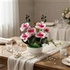 Orchidea in Vaso Finta a Coste Orchidea Finta Realistica Alta 25 Cm per Stanza
