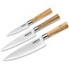Böker Damasco Olive - Set di coltelli da Cucina, Legno, Marrone, 35 x 15 x 4 cm, 3 unità