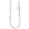 AMEN Collana Rosario Uomo Amen Argento 925 Medaglia Miracolosa Croce Coroncina CROB3