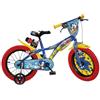 Dino Bikes Bici 16 Sonic per bambino con scudo rotelle borraccia parafanghi Dino Bikes