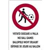 PIXLEMON Start Cartello Vietato Giocare A Palla Luoghi Pubblici 30CMx20CM