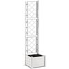 COSE DA CASA Fioriera con vaso largo QUADRATO cm43X43 Spalliera Grigliata H195 separe' bianco