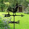 Banderuola Segnavento a Forma di Gallo, Banderuola per Animali, in Ferro Nero,