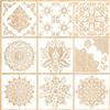 Sxutop 9 Pezzi Stencil Mandala 30x30cm Stencil Grande per Pittura Mandala T