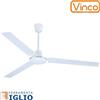 Vinco Ventilatore da a Soffitto Industriale con Comando a Muro 3 pale Ø 140 cm 55W