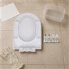 Copriwater Bianco Cerniere Sedile WC a Sgancio Rapido Facile da Pulire