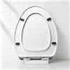 Copriwater Bianco Superficie Liscia Sedile WC in Plastica Cerniere