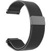 Cinturino Orologio Per Xiaomi Amazfit GTS 20 Mm Metallo Chiusura A Mollega Nero