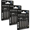 Panasonic 12x Panasonic Eneloop Pro AA 2500mAh 1.2V Batterie Ricaricabili NiMH
